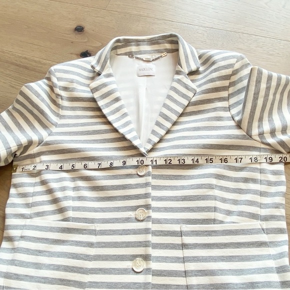 Madeleine Grey Striped Fully Lined Blazer Germany - Picture 8 of 16